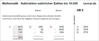 Diese kannst du dir ausdrucken und somit als vorbereitung für klassenarbeiten bzw. Subtraktion 40 Arbeitsblatter Klasse 5 Mit Losungen