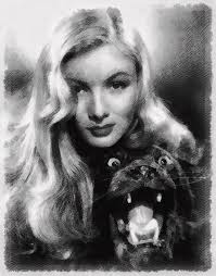 Veronica Lake Vintage Hollywood Actress Bath Towel by Esoterica Art Agency 