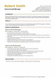 Professional designation or eligibility (cpa, cia, cfe, or cisa) preferred. Internal Audit Manager Resume Samples Qwikresume