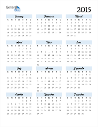 Use the free printable 2015 calendar to write down special dates and important events of 2015, like a friends reunion, party, celebrations, vacations, due date, exercise schedule. 2015 Calendar Pdf Word Excel