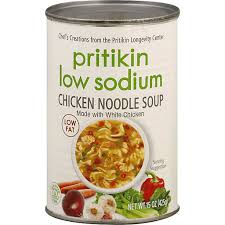 While this soup has a little over 500 mg of sodium per can, it has other redeeming qualities that makes it a dietitian favorite when it comes to heart health. Pritikin Soup Low Sodium Chicken Noodle Shop Matherne S Market