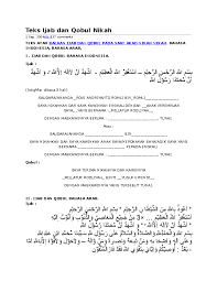 Akad nikah atau bisa disebut ijab qobul merupakan ucapan dari orang tua atau wali dari mempelai wanita untuk menikahkan putrinya kepada mempelai pria. Doc Akad Nikah Oleh Wali Mujbir Up Gresik Academia Edu