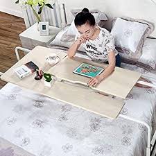 Amazon Com Overbed Table On Wheels Over The Bed Table Laptop Cart Laptop Desk Mobile Computer Desk Sofa Table For In 2020 Overbed Table Bed Table Bed Table On Wheels