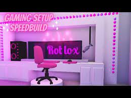 Gaming Setup With Working Led Lights Adopt Me Roblox Youtube Adopt Me Ideas Adopt Me Roblox Adopt Me House Ideas