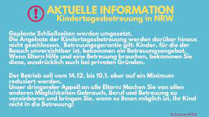 Nrw of the highest quality. Chancen Nrw On Twitter Wichtige Aktuelle Infos Zur Kindertagesbetreuung In Nrw Vom 14 12 Bis 10 1 Mehr Https T Co Dc21obhife Corona Lockdown Kita Kindertagespflege Https T Co 4jxw5ilqug