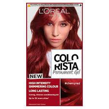 The best red hair color ideas of 2020, including inspiration for red hair with highlights, natural, copper, auburn, and bright red hair color for your skin tone. L Oreal Colorista Cherry Red Permanent Gel Hair Dye Sainsbury S