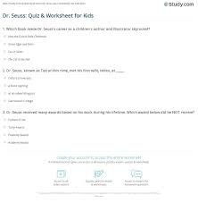 Every item on this page was chosen by a woman's day editor. Dr Seuss Quiz Worksheet For Kids Study Com