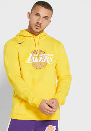 Nike men's los angeles lakers hoodie, hooded sweatshirt 100% cotton basketball bv9184 black (large). Buy Nike Yellow Los Angeles Lakers Hoodie For Men In Mena Worldwide Cd3238 728