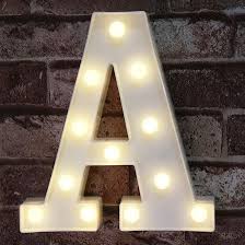 Amazon Com Led Marquee Letter Lights Sign Light Up Alphabet Letter For Home Party Wedding Decoration A In 2020 Lighted Marquee Letters Light Letters Marquee Letters