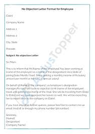 No Objection Letter Format Samples How To Write No Objection Letter A Plus Topper