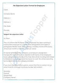 Business letter sample with example. No Objection Letter Format Samples How To Write No Objection Letter A Plus Topper