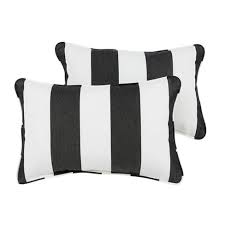Shop for your new outdoor pillow today! Sunbrella 2pk Cabana Classic Lumbar Outdoor Throw Pillows Black White Target