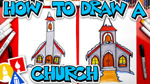 It is necessary to understand the way in which parallel lines of objects converge on the. How To Draw A Snowy Church With Bell Art For Kids Hub