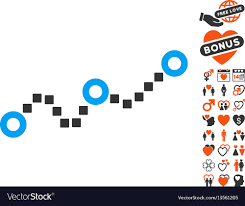 Dotted Chart Icon With Dating Bonus