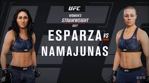 Ufc women's strawweight carla esparza says that fans showered her with beer following her majority decision win over alexa grasso at ufc. Ea Sports Ufc 3 Carla Esparza Vs Rose Namajunas Gameplay Hd 1080p60fps Youtube