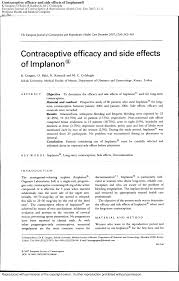 Iuds and implants are very safe and effective for birth control. Pdf Contraceptive Efficacy And Side Effects Of Implanon R