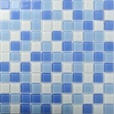 Gray with few blue glass quartz mosaic tile contemporary look to a project. Tst Crystal Glass Tiles Blue Glass Mosaic Tile Sea Glass Backsplash Bathroom Wall Art