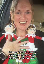 Elfs Asking Kids for Old Toys