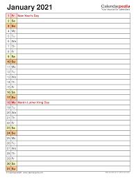 Here are the 2021 printable calendars: January 2021 Calendar Templates For Word Excel And Pdf