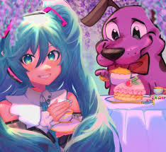 Hatsune Miku and Courage again! | Crossover | Know Your Meme