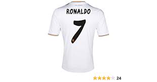 It's just a non standard printing and lettering. Amazon Com Cristiano Ronaldo Real Madrid Home Jersey Size Medium Soccer Jerseys Clothing