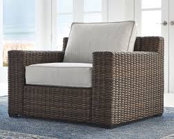 Alta Grande Outdoor Lounge Chair With Ottoman Ashley Furniture Homestore Lounge Chair Outdoor Outdoor Wicker Furniture Outdoor Lounge