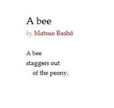 Basho S Bee Meets Monsanto Haiku Poems Writing Poetry Hello Poetry