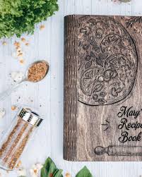 Personalized Wooden Recipe Book Binder Custom Journal Cookbook Etsy In 2020 Custom Journals Mom Birthday Gift Book Binder