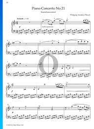 21 in c major, k. Klavierkonzert Nr 21 In C Dur Kv 467 2 Andante Noten Piano Solo Pdf Download Streamen Oktav