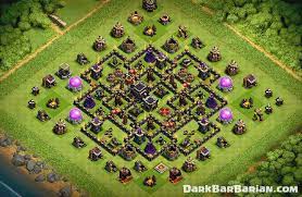 One better thing about the best th9 base design is the. New Insane Th9 War Trophy Defense Base 2019 Coc Town Hall 9 War Base Design Clash Of Clans Dark Barbarian