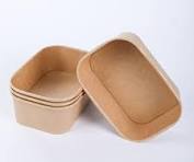 Recyclable Greaseproof Oilproof Rectangle Square Paper Bowls ...