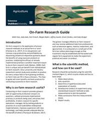 On-Farm Research Guide by Utah State University Extension