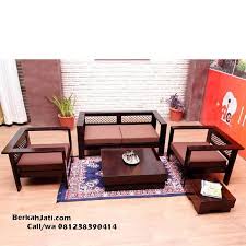 Kursi tamu minimalis selain sebagai tempat bersantai, bentuk dari kursi juga harus diperhitungkan. Kursi Tamu Murah Minimalis Modern Berkah Jati Furniture Wooden Sofa Designs Wooden Sofa Set Designs Simple Sofa