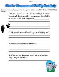 Lesson plan | chester raccoon and the big bad bully activity chester raccoon and friends suddenly don't want to go to school anymore because there is a badger that is bullying them. 13 Chester Raccoon Books Ideas The Kissing Hand Beginning Of School Kissing Hand Activities