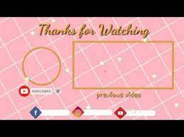 free outro pink template no text youtube youtube banner backgrounds youtube banner design video design youtube