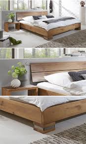 Massivholzbett Und Kopfteil In Rustikaler Eiche Curada Massivholzbett Holzbetten Bett Massivholz