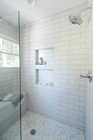 Shower Niche Dual Stacked With Larger Then Life Subway Tiles By Rfogartydesigns Styled With D Shower Niche Bathroom Remodel Shower White Subway Tile Shower