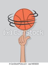 Use your free hand to spin the ball more if it starts to slow down. Basketball Spin Finger Basketball Spinning On Top Of Finger Canstock