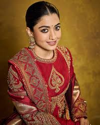 Rashmika Mandanna stuns in Traditional red dress😍 #RashmikaMandanna  #Filmyglamour
