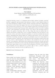 Https Media Neliti Com Media Publications 164486 Id Sistem Pembelajaran Berbasis Teknologi I Pdf
