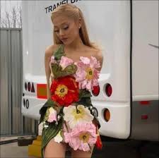 Ariana Grande Blooms in a 3-D Floral Dress for Wicked Press Tour | Marie  Claire