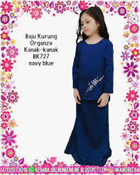 Bahkan barang bekaspun kita bisa menggunakanya untuk hiasan. Kids Baju Kurung Moden Organza Bk727 Navy Blue Baju Kurung Moden Baju Kurung Kurung Moden