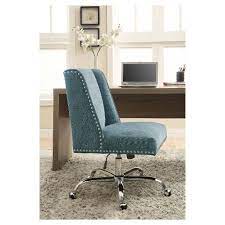 Draper Office Chair Aqua Linon Linon Home Decor Home Decor Upholstered Office Chair