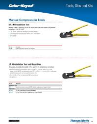 Tools Dies And Kits Blackburn Color Keyed Homac Table Of