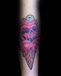 It's a natural correlation because that's legit one of the most absurd face tattoos of all time. 60 Ice Cream Tattoo Ideas For Men Frozen Dessert Designs