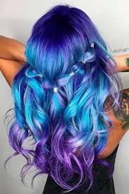 60 Beautiful Blue And Purple Hair Color Ideas Hairstylecamp Hair Styles Blue Ombre Hair Cool Hair Color