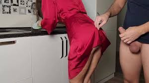 Step mom porn kitchen stuck in window