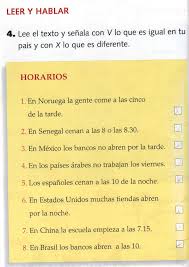 Horarios Diferencias Con Otros Paises Teaching Spanish Spanish Teaching Resources Teaching Prep