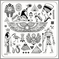 Symbolic Black African Queen Tattoo Moyou Square Stamping Art Image Plate 495 Egypt Style Pyramid Pharaoh Symbol Egyptische Symbolen Egyptische Tattoo Egypte