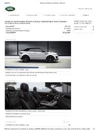 Build Your Range Rover Evoque Summary Private Transport Automotive Industry
